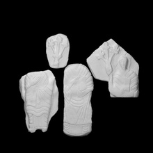 fragments tympan analyse Jésus sculpture grès église soulagement Paul Saint Christ peter fracture 3d print model - Mito3D