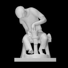 potier analyse figure homme sculpture statue argile 3d print model - Mito3D