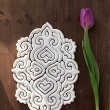 Tatar ornamento decorativo panno giardino design modello puzzle qualsiasi sfida etnico kazan Dremeldigilab3d45 ornamentale 3d print model - Mito3D
