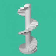 circulaire escalier éducation tinkercad 3d print model - Mito3D