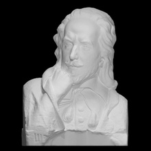 bust unknown man scan sculpture plaster 3d print model - Mito3D