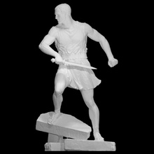 Espartaco escanear escultura gladiador traz 3d print model - Mito3D
