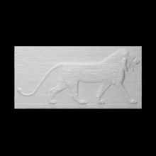 aslanlar Rahatlama taramak hayvan aslan sırlı tuğla Babylon 3d print model - Mito3D