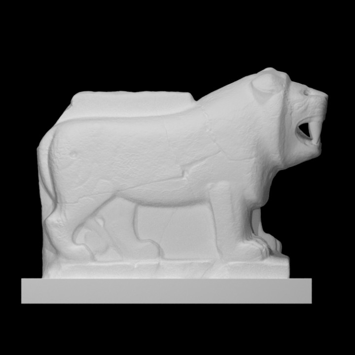 aslan portal taramak hayvan Hitit heykel taş Türkiye bazalt Saray Samal Giriş 3D print model - Mito3D