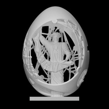 nascimento homem Varredura América ovo figura metal papai noel escultura estátua bronze memorial aniversário maria cobre nina Colombo Cristóvão Pinta 3d print model - Mito3D