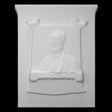 george holt scan bust face head man memory portrait relief 3d print model - Mito3D