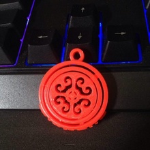 Mandala rosa Saron Schlüsselbund Mode Zubehör Schlüssel fähig 3d print model - Mito3D