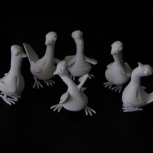 bailando palomas juguetes juegos pájaro dibujos animados aves 3d print model - Mito3D