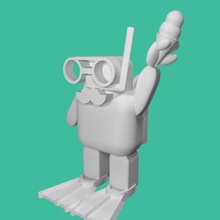 odd robot toys & games tinkercad 3d print model - Mito3D