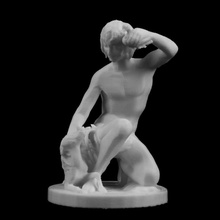 bagnante giocando cane louvre parigi francia scansione 3d print model - Mito3D