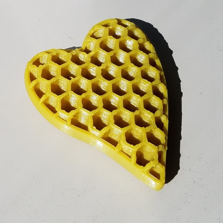 miel corazón jardín decoración 3D print model - Mito3D