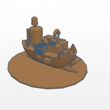 Steampunk comício borda jogos peças 3d print model - Mito3D