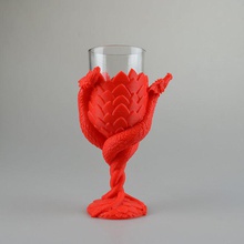 dragon wine glass - house targaryen & garden cup kitchen 3dprinted 3dprinting upcycling gameofthrones 3d print model - Mito3D