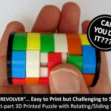 revolver puzzle toys & games 3d print model - Mito3D