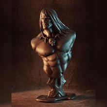 Conan barbar büst hayran Sanat kafatası savaşçı 3 Cimmian moobs Eastman 3d print model - Mito3D