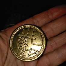hellboy coin fan art 3d print model - Mito3D