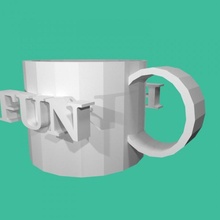 summer cup & garden tinkercad 3d print model - Mito3D