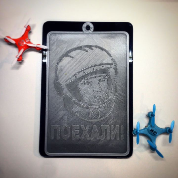gagarin parede estêncil jardim decoração stencil cosmonaute 3D print model - Mito3D