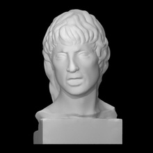 Kopf st Sebastian Scan Gesicht Porträt Heilige Fragment Lehm 3d print model - Mito3D