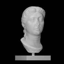 portrait roman woman scan bust face head marble 3d print model - Mito3D