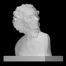 fracasso alfred wolmark Varredura cara cabeça retrato escultura bronze 3d print model - Mito3D