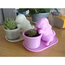 easter bunny planter pot base -bd homemaker & garden flower plant 3d print model - Mito3D
