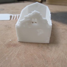 ruined mediterranean style house tabletop gaming scenery ruin 3d print model - Mito3D