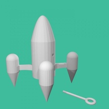 diet coke mentos rocket tinkerfun toys & games tinkercad 3d print model - Mito3D