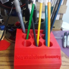 makeup brush holder & garden 3d print model - Mito3D