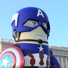 mini captain america - civil war edition fan art cute marvel avengers comics mcu captain-america 3d print model - Mito3D
