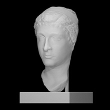 portrait cleopatra vii scan egypt egyptian face head woman marble 3d print model - Mito3D