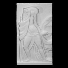 muse scan sculpture woman bronze relief fragment 3d print model - Mito3D
