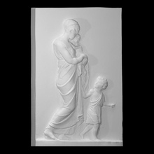 christian charity scan marble relief thorvaldsen 3d print model - Mito3D