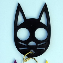 black cat defense keychain fashion & accessories selfdefense 3d print model - Mito3D