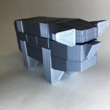 rompecabezas cerdo juguetes juegos juguete 3DPuzzles myminifactory makeanything3d 3d print model - Mito3D