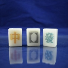 mahjong Dragão azulejos borda jogos verde partes vermelho poupar branco 3d print model - Mito3D