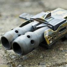 metallo braccia spargere pistola oggetti scena cosplay gioco fucile caccia 3d print model - Mito3D
