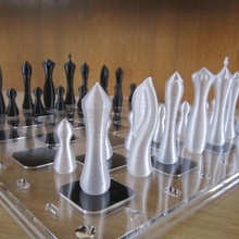 2h vase mode - sequential printing chess set board games design chessset challenge vasemode spiralmode sindoh oneatatime 3d print model - Mito3D