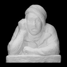homem gárgula Varredura arquitetura decoração escultura calcário Palácio Praga 3d print model - Mito3D