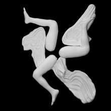volare gambe scansione umano gamba scultura Ali Mosca contemporaneo astratto frammento Burganov 3d print model - Mito3D