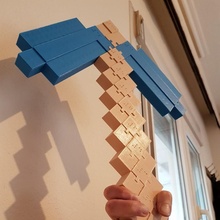 pedra picareta enigma Minecraft adereços cosplay jogos brinquedos braille 3d print model - Mito3D