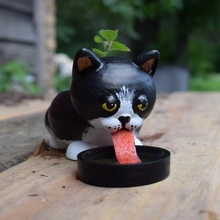 acqua gatto fioriera tinkerfun giardino animale carina tinkercad creatura 3d print model - Mito3D