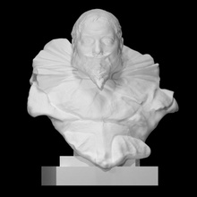 bust frans hals scan dutch face head man portrait sculpture artist 3d print model - Mito3D