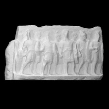relief frieze roman soldiers scan armour sculpture marble italy fragment 3d print model - Mito3D