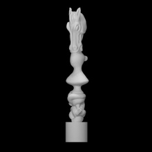 tótem escanear cabeza pilar escultura bronce caballo Alejandro resumen burganov 3d print model - Mito3D