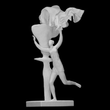 corrida pássaro Varredura figura escultura mulher bronze burcanov 3d print model - Mito3D