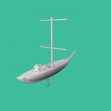 summer fun working toy boat tinkerfun toys & games tinkercad 3d print model - Mito3D