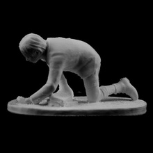 boy playing marbles valenciennes france scan 3d print model - Mito3D