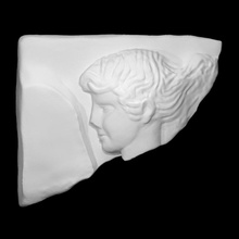 parthenon frieze east 28 fragment scan goddess head woman nike athens iris 3d print model - Mito3D