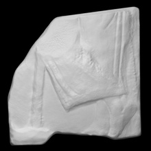 partenon friso leste iii 19 fragmento Varredura perna Atenas quadra 3d print model - Mito3D
